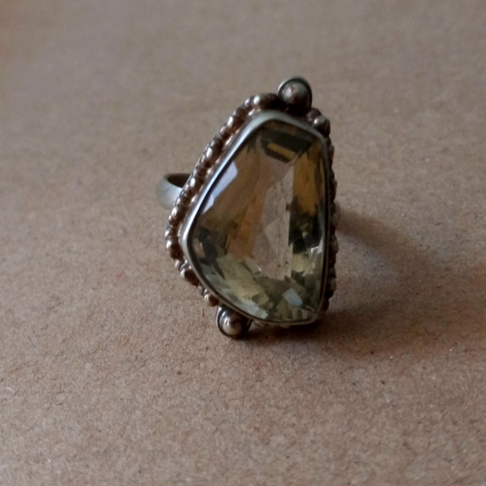 Sterling Silver Quarts Ring